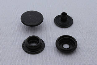 Кнопка каппа нержавейка, діаметр - 15 мм, колір - чорний, в упаковці - 10 шт, артикул СК 5900