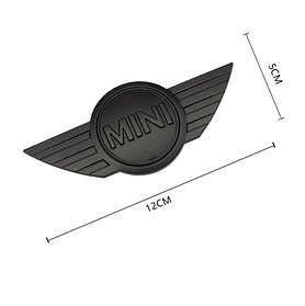 Емблема MINI (Міні) 115 mm (значок, наклейка, логотип на капот, багажник) Чорно-Чорна