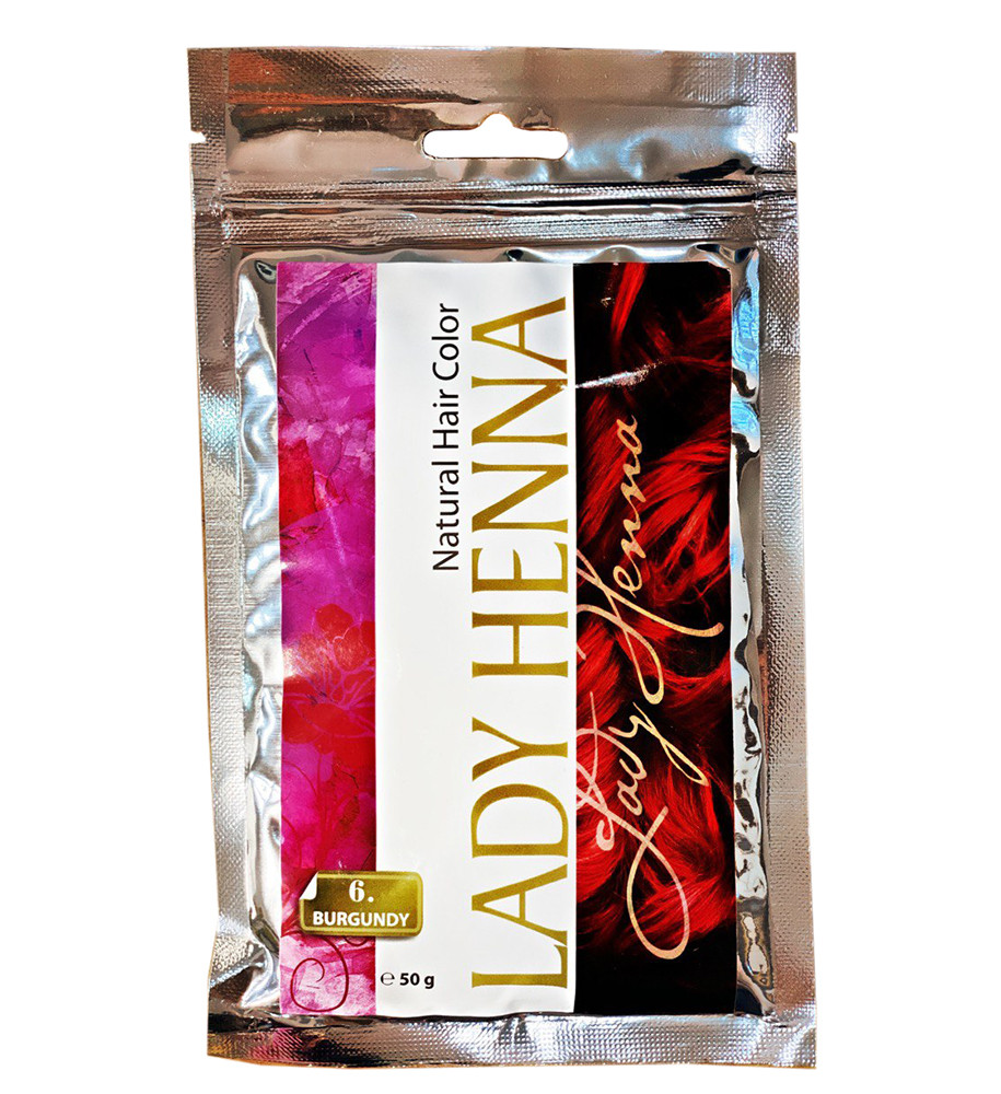 "Бургунд" Фарба для волосся на основі хни Lady Henna