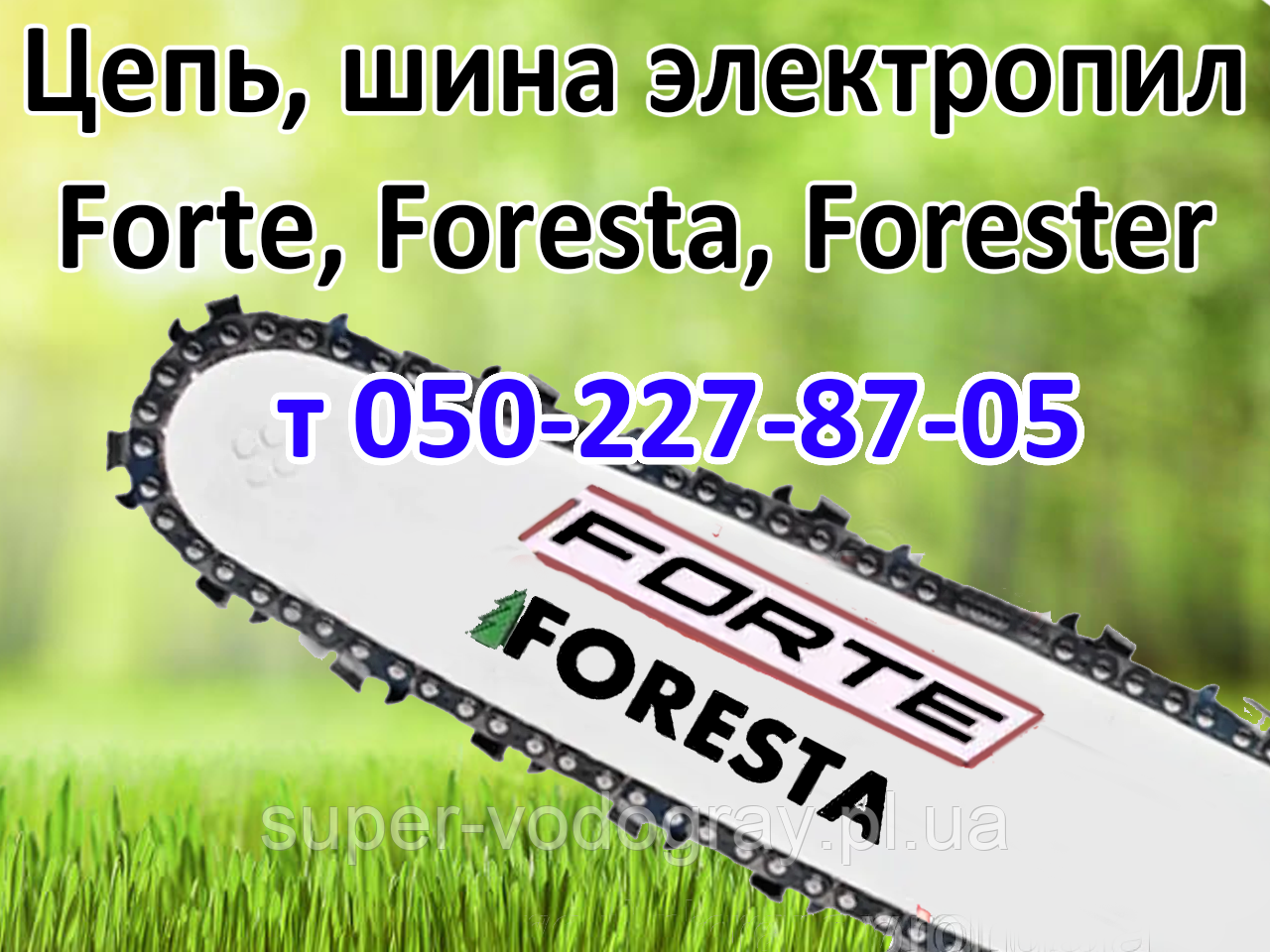 Ланцюг, шина для електропили Foresta, Forester, фото 1