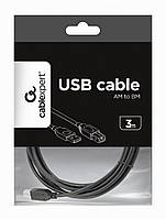 Кабель Cablexpert USB 2.0 AM / BM 3м (CCP-USB2-AMBM-10)