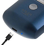 Бритва дорожня Adler AD 2937 з USB, синя, фото 4