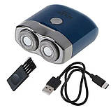 Бритва дорожня Adler AD 2937 з USB, синя, фото 7