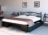 Ліжко коване одномісне, полуторне Вероніка, фото 2