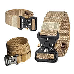 Ремінь для ЗСУ 125 см, Пісок, Tactical Belt / Тактичний армійський ремінь із пряжкою Cobra