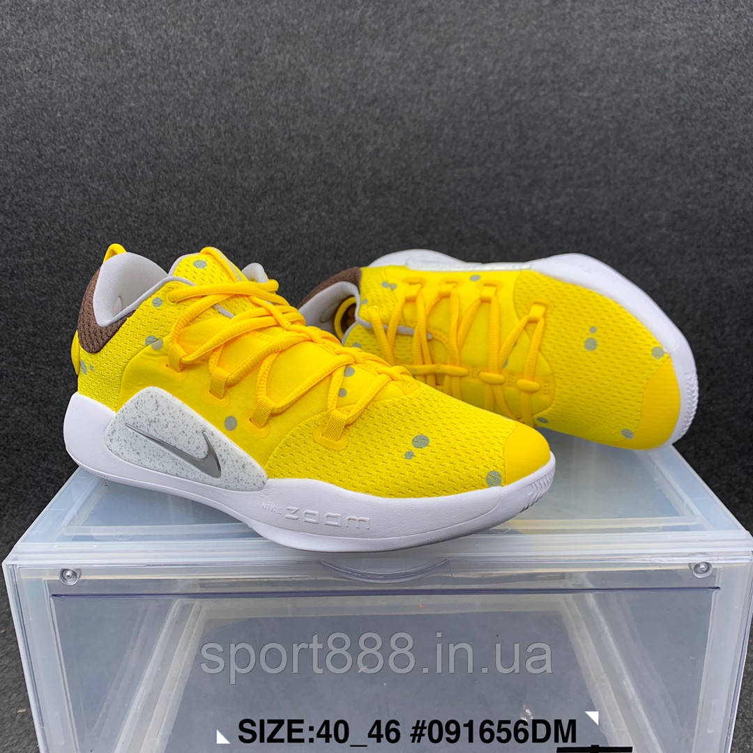 Eur39-46 Кросівки Nike Hyperdunk X  Low 2018 SpongeBob Спанчбоб Губка Боб жовті чоловічі баскетбольні, фото 1