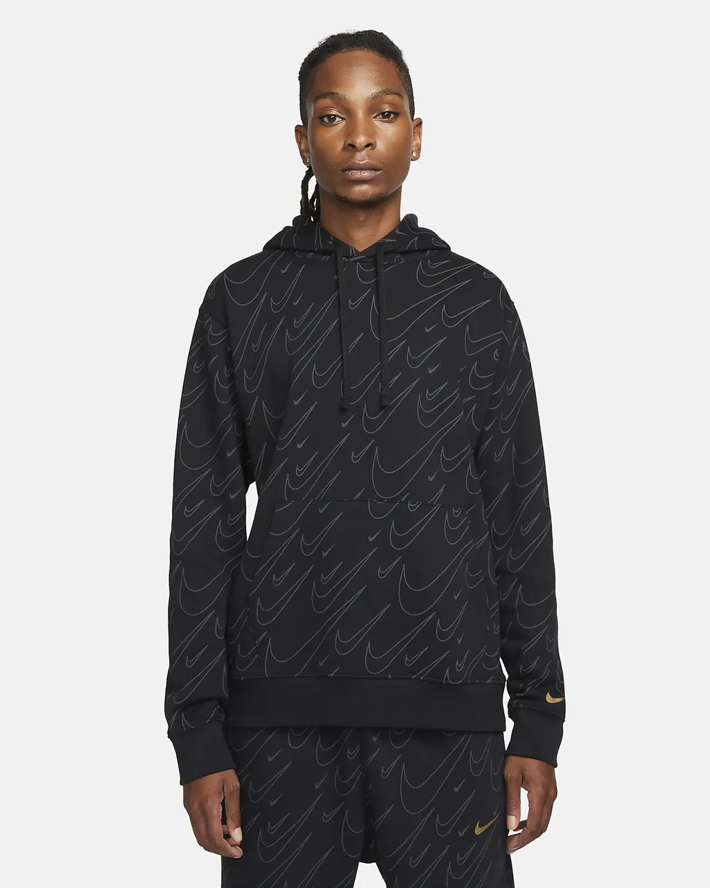 Кофта Nike Sportswear Men's Fleece Printed Hoodie DR9278-010 - фото 1 - id-p1686244016
