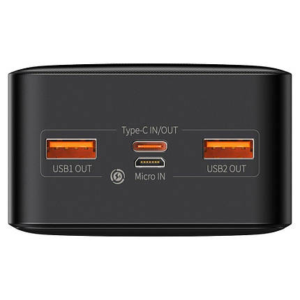 Зовнішній акумулятор (універсальна батарея) Power bank 30000 мАч 20Вт Baseus PPDML-N01, фото 3