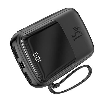 Power bank 10000 мАг 3 А 15 Вт Type-C чорний Baseus Qpow PPQD-A01, фото 3
