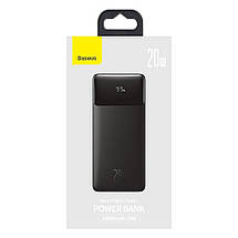 Power bank 20000 мА·год 20 Вт 2x USB Type-C чорний Baseus Bippus MippleML-M01, фото 4
