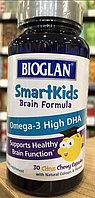 Дитяча омега-3 Bioglan Smartkids Omega-3 High DHA Brain Formula 30 желеєк цитрус