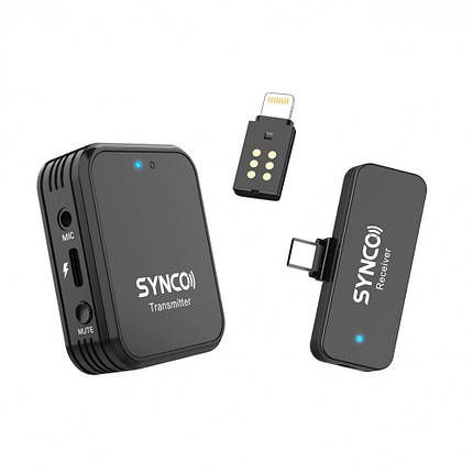 Бездротова мікрофонна система для телефона Type-C/Lightning Synco WAir-G1TL, фото 1