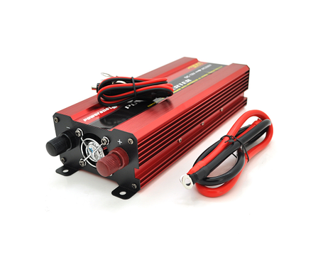 Автономний інвертор Voltronic NV-2000 (1200Вт)+LCD екран USB 1 універсальна розетка, крокодилли, фото 3