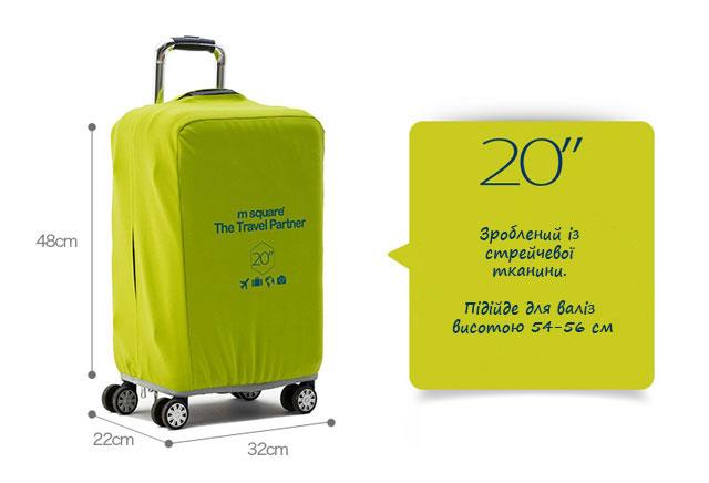 Розміри чохла на валізу (S)