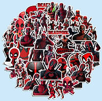 Огромный набор виниловых наклеек Дедпул Deadpool 1 (50шт ) ABC