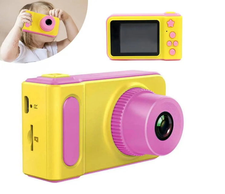 Дитячий цифровий фотоапарат- камера Photo Camera Kids 5369 Т1 Рожевий, фото 1