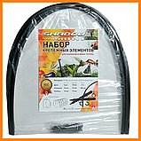 Комплект (кілочки 10 + кліпси 10 + дуги 5) для парника-теплиці, комплект для збірки парника з дуг, фото 2