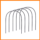 Комплект (кілочки 10 + кліпси 10 + дуги 5) для парника-теплиці, комплект для збірки парника з дуг, фото 5