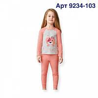 Пижама для девочки Baykar Турция красивые яркие детские пижамы на девочку домашний костюм собачка Арт 9234-103 86-92 см