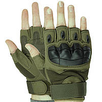 Перчатки тактические военные-армейские OAKLEY беспалые с усиленной защитой костяшек, с открытыми пальцами L