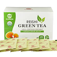 Зелений чай із грибом Рейші. Чай Лінчжі. Reishi green tea (1 пакетик)