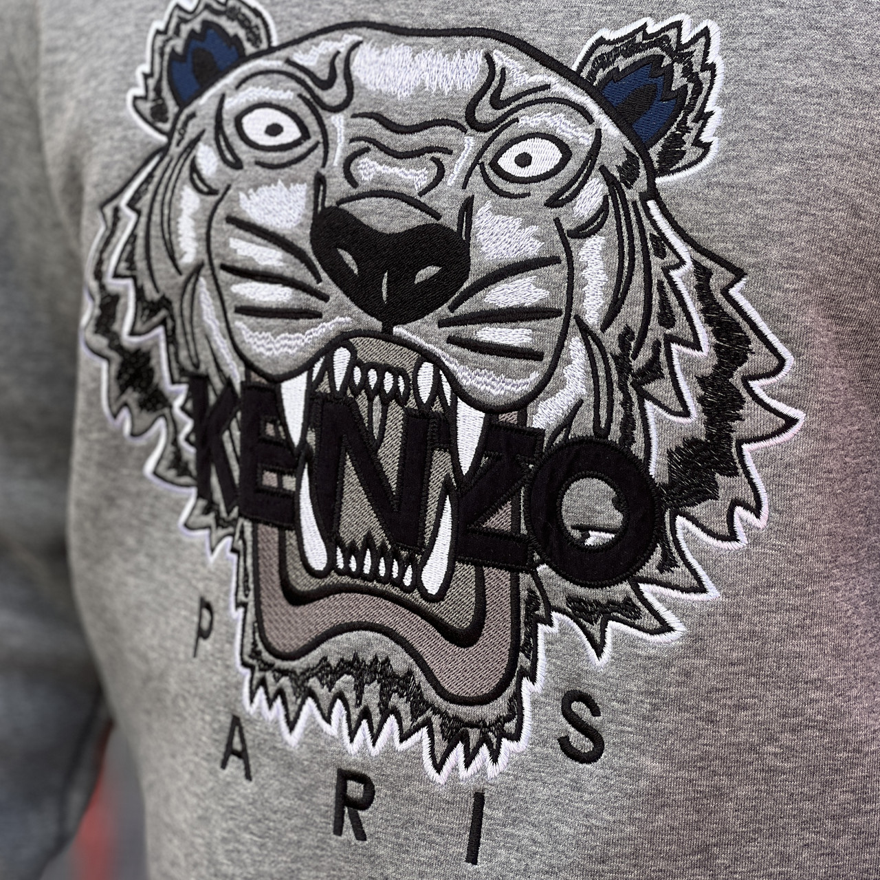 Брендовый свитшот Kenzo серый — купить в интернет магазине