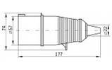 Вилка ССИ-024 переносна 3P+PE 32А 380В IP44, IEK, фото 2