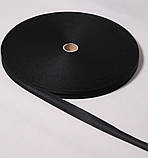 Стрічка тасьма сумочна 2,5cм 100м чорна, фото 3