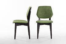 Стілець кухонний 03В зелений Exim Mustang Light Green (каркас венге SE7059) 45x43x84 тканина/дерево, фото 3