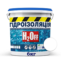 Жидкая гидроизоляция, мастика акриловая универсальная H2Off SkyLine белая, 6 кг