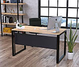 Письмовий стіл Loft-Design G-135-16 з царгою стільниця 1350х700 мм дсп горіх, фото 8