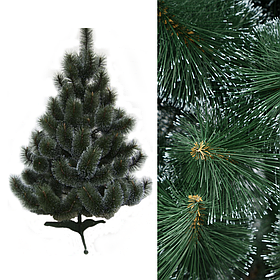 Настільна сосна 0,7 м маленька штучна ялинка білі кінчики, новорічна декоративна ялинка