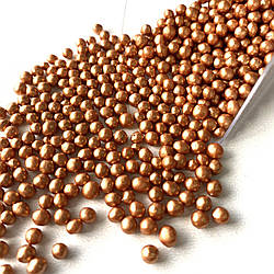 Рисові кульки для кондитерських виробів бронзові, 3 мм, 20 г