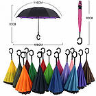 Вітрозахисний парасолька зворотного складання д110см 8сп WHW17133 Brown, фото 4