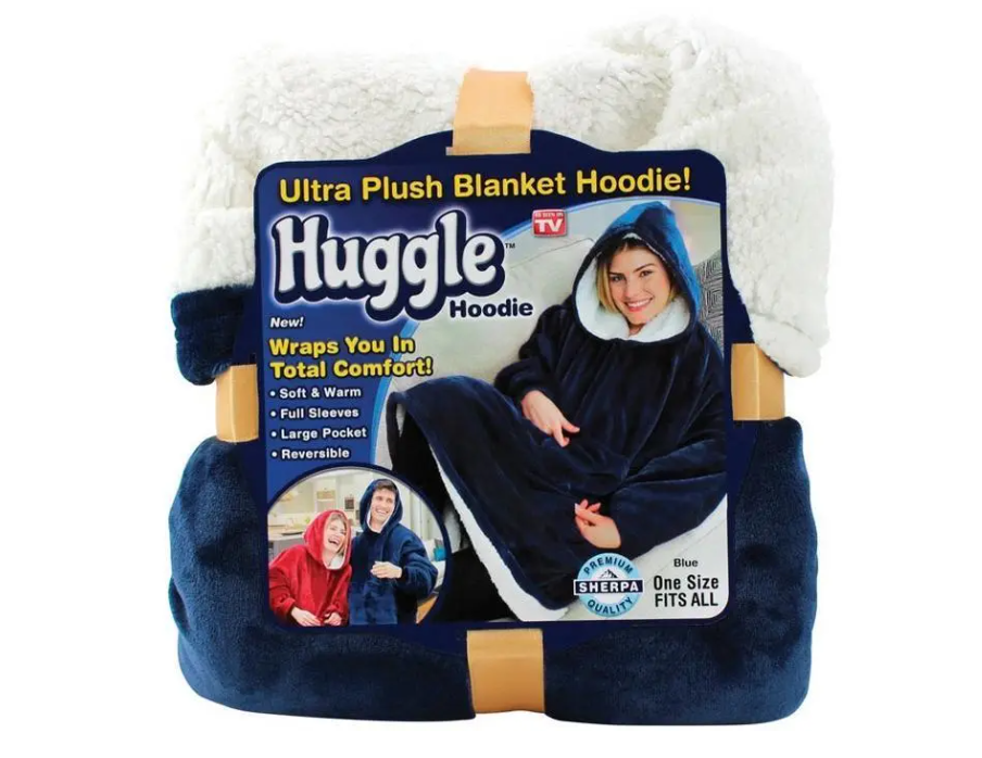 Плед кофта з рукавами та капюшоном HUGGLE HOODIE