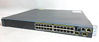 БУ Коммутатор управляемый Cisco WS-C2960S-24PD-L V02, Layer 2, 24 x Gigabit PoE+, 2 x 10G SFP+