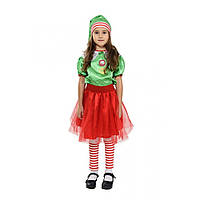 Карнавальний костюм новорічного ельфа для дівчинки