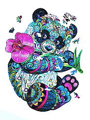 Дерев'яний пазл Панда 396 фігурних елементів у подарунковій упаковці 48,5х65 см