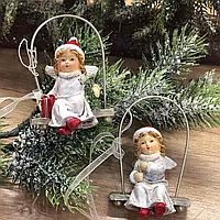 Рождественские ангелы. Елочный новогодний декор, 3 вида 5,5 см