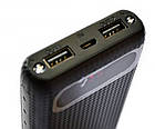 УМБ портативний зарядний Power Bank Awei P70K 20000 mah, чорне, фото 5
