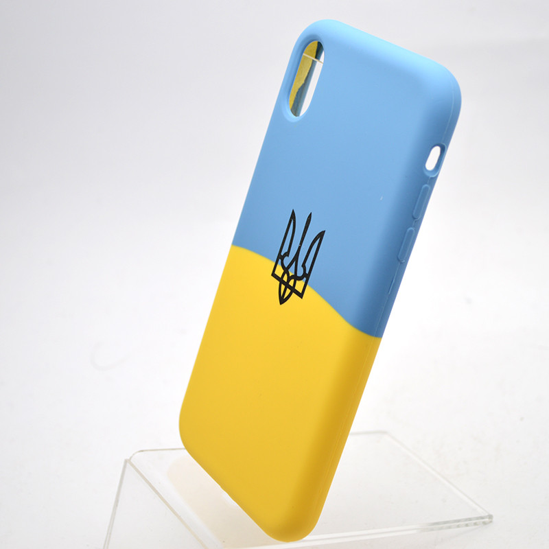 Чехол с патриотическим дизайном (флаг Украины) Silicon Case Print Ukainian Flag для iPhone XR, фото 3