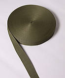 Стропа ремінна стрічка сумочна 3,8cм 100м хакі, фото 5