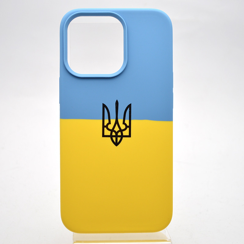 Чехол с патриотическим дизайном (флаг Украины) Silicon Case Print Ukainian Flag для iPhone 13 Pro, фото 1