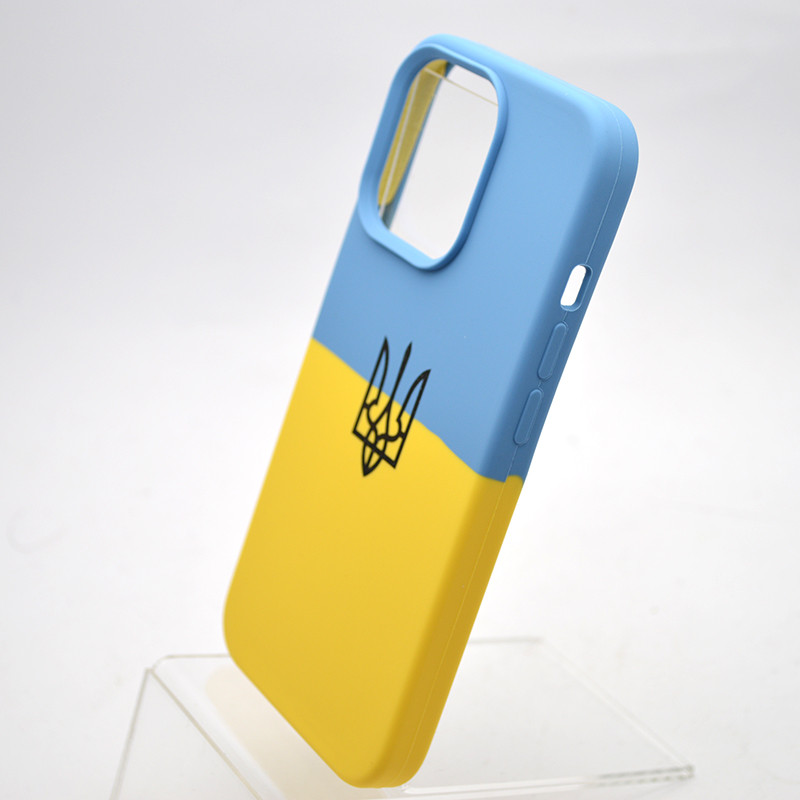 Чехол с патриотическим дизайном (флаг Украины) Silicon Case Print Ukainian Flag для iPhone 13 Pro, фото 3