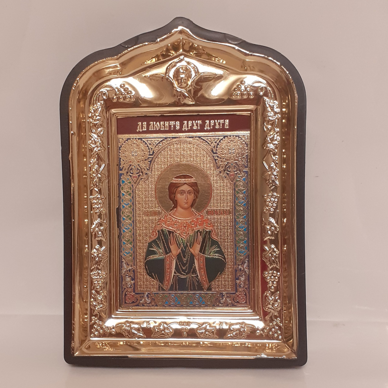 Ікона Надія свята мучниця, лик 6х9, у пластиковій чорній рамці