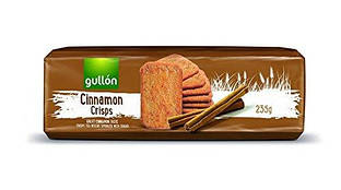 Печиво Gullon Cinnamon crisps, хрустке печиво з корицею, 235 г