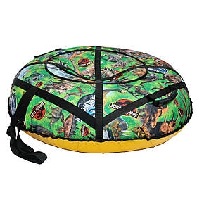 Тюбінг діаметр 100 см"динозаври" (Оксфорд, ПВХ) санки ватрушка