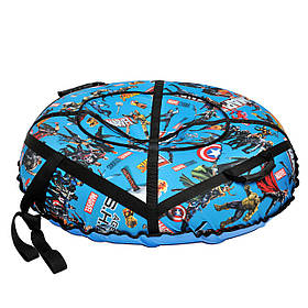 Тюбінг діаметр 100 см"марвел синій" (Оксфорд, ПВХ) санки ватрушка