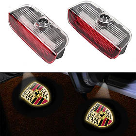 Проектор підсвічування логотипу для дверей PORSCHE (Порше) Cayenne 2, Boxster 3, Cayman 2, Macan GTS, 911