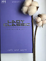 Жіночі теплі колготки бавовняні еластичні з плоскими швами Lady Classic 350 ден, фото 2